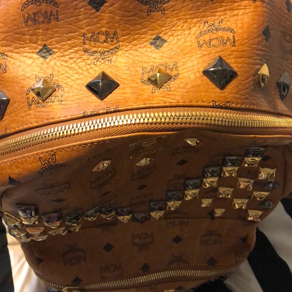 Medium studded mcm backpack main image 4